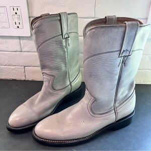 Vintage Cowtown sz 6.5 gray leather cowgirl boots